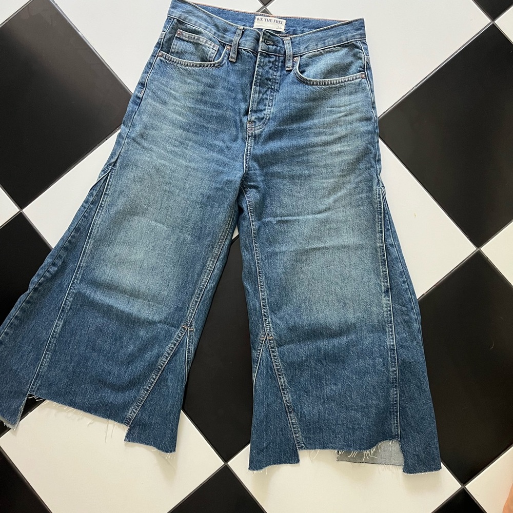 We The Free Ripple Wide-Leg Crop Jeans